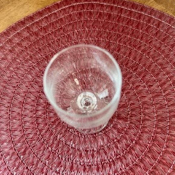 Vintage Clear Crystal Cordial Glasses Set of 5 Faceted Ball Stem Liqueur Glasses - Picture 8 of 8